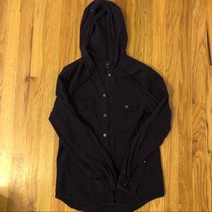 Empyre Women’s Dark Purple Hooded Flannel